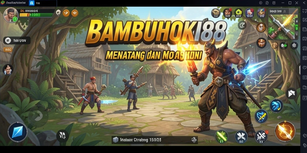 Tampilan gameplay seru dan mendebarkan dari BAMBUHOKI88.