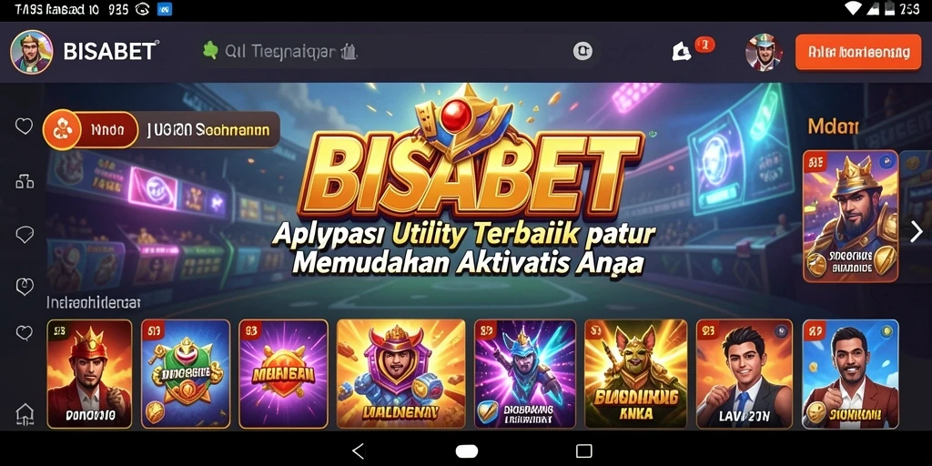 Tampilan utama BISABET yang memudahkan navigasi aplikasi Utility.