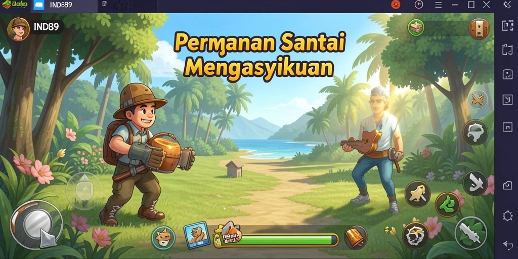 Tangkapan layar IND89 menunjukkan aksi seru dalam permainan Casual.