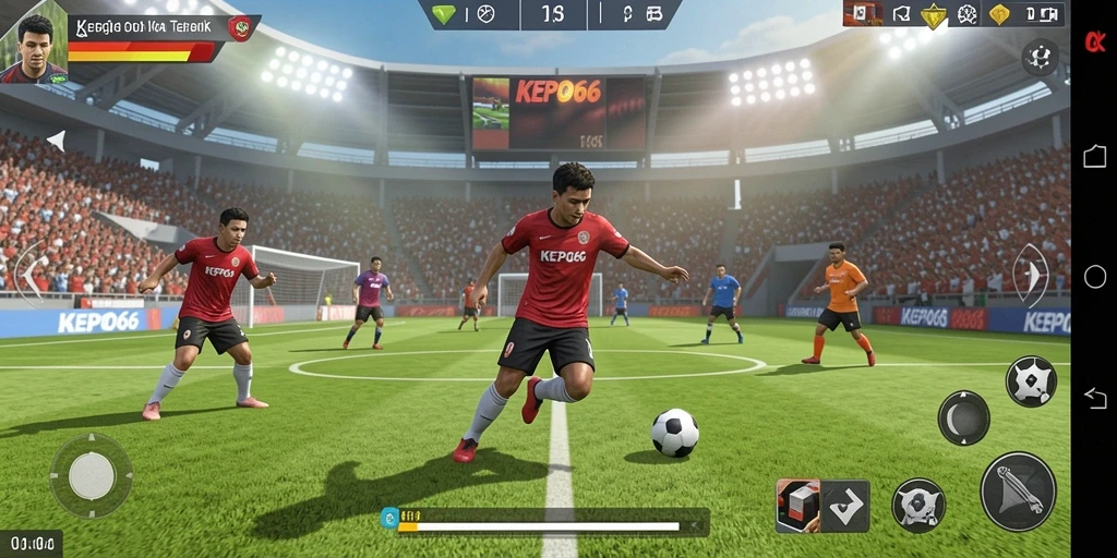 Screenshot utama KEPO66 menampilkan aksi gameplay olahraga yang mendebarkan.