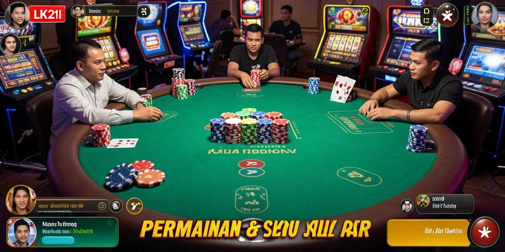 Tampilan seru saat bermain Poker di LK21.