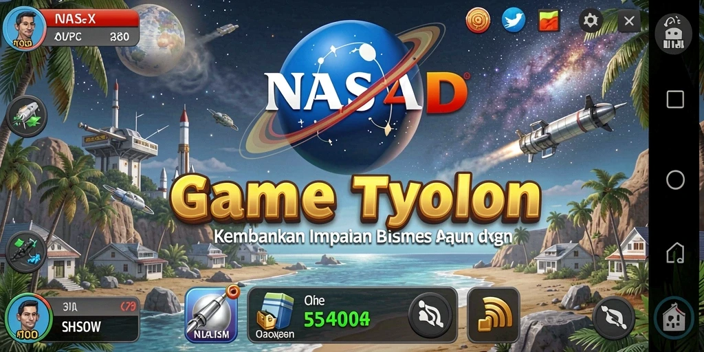 Screenshot gameplay NASA4D yang menampilkan pengalaman manajemen bisnis yang mendebarkan.