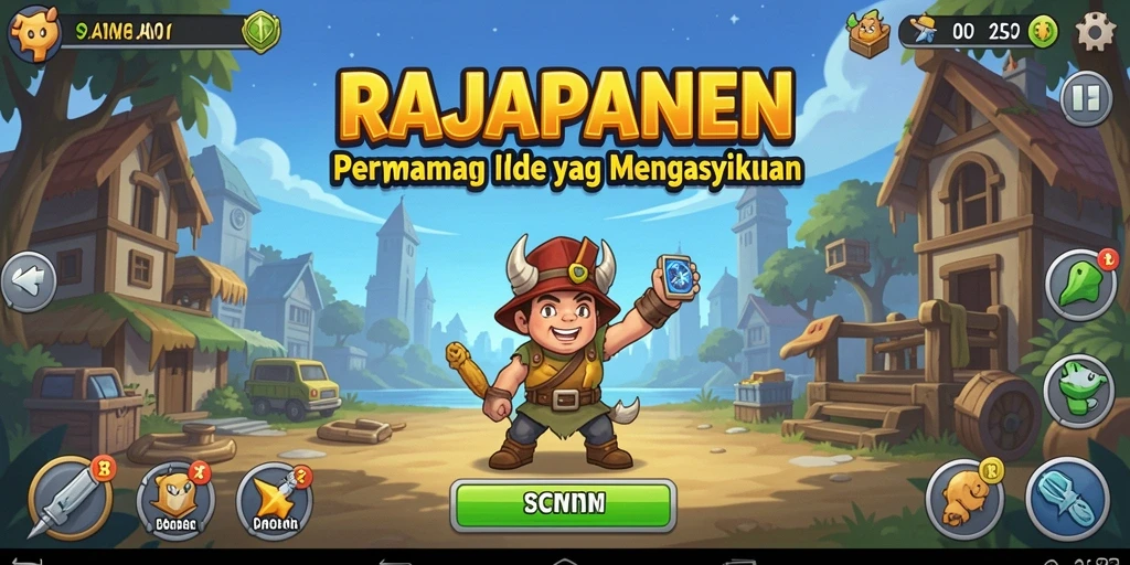Tampilan gameplay Idle yang menarik dan penuh warna.