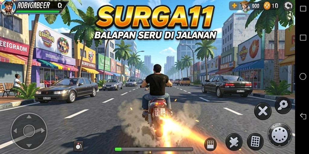 Tampilan memukau dari gameplay balapan SURGA11.