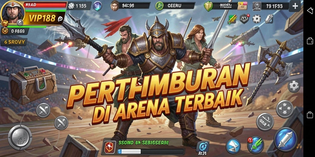 Gameplay menegangkan dalam pertempuran Battle Royale VIP188.